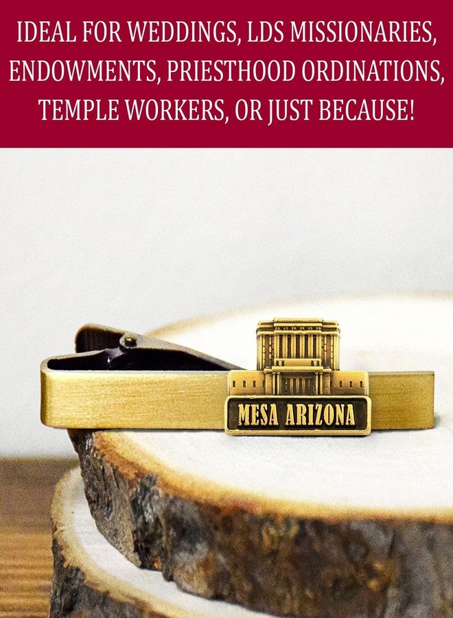 Ringmasters LDS Mesa Arizona Temple Gold Steel Tie Bar - Tie Clip - Priesthood Gift, LDS Missionary, Tie Clip - Image 5