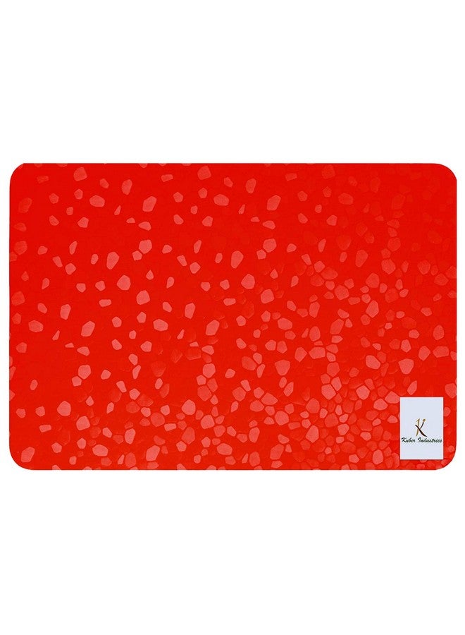 Kuber Industries Polyvinyl Chloride Diamond Design 4 Pieces PVC Refrigerator/Fridge Multipurpose Drawer Polka Dot Mat Set(Brown, Blue, Green & Red) - Ctktc032413 - Image 2