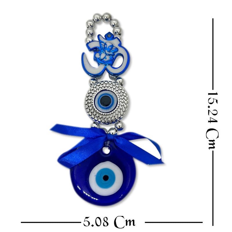 DT DECTONE Evil Eye Hanging Lucky Om,Ganesha Nazar Battu for Home Protection, Good Luck Charm and Prosperity at Car, Office and Home (Pack of 1) - Image 2