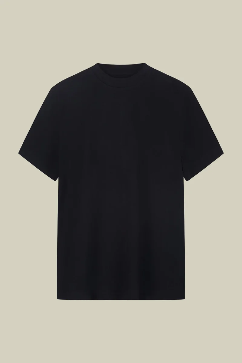 Doppelganger Blue Men's regular fit turtleneck T-shirt - DK Blue for Men | Best Price UAE