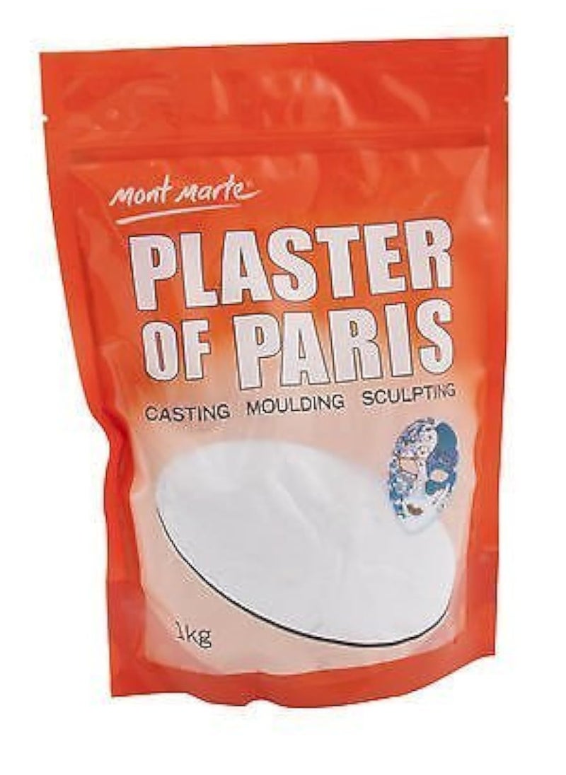 Mont Marte Mont Marte Plaster of Paris 1kg Casting Moulding and Sculpting School Projects  - Image 1