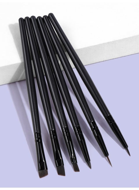 6-Pieces Eyeliner Brush Set, Flat & Fine Angled Eyeliner Brush Slanted Angled Brow Brush, Angled & Flat Eyeliner Eyebrow Concealer Brush Makeup Tools for Eyeshadow Eyebrow Cosmetics