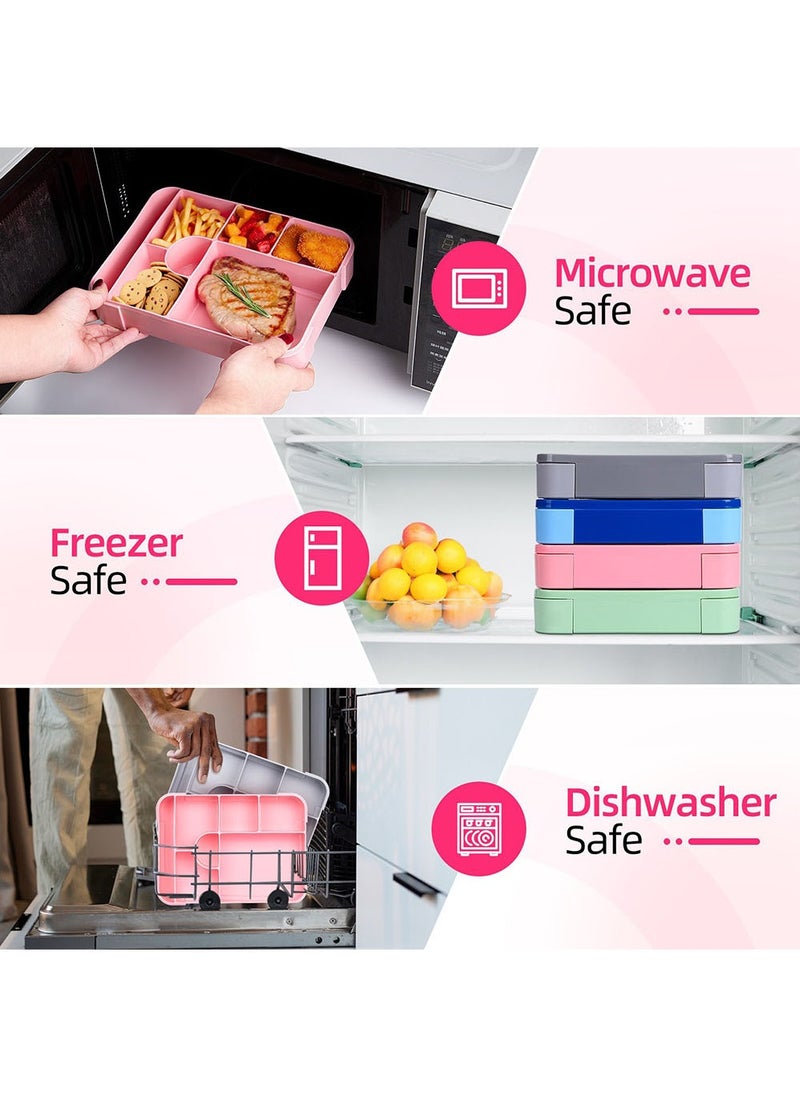 Square Sealed Lattice Portable Lunch Box Pink, Bento Box Durable, Microwave/Dishwasher Safe, BPA-Free, Perfect for On-the-Go Meal - pzsku/Z55E91EA42E50E426A02EZ/45/_/1727165222/6f81a901-2416-42f4-a2fd-7b32d4605929