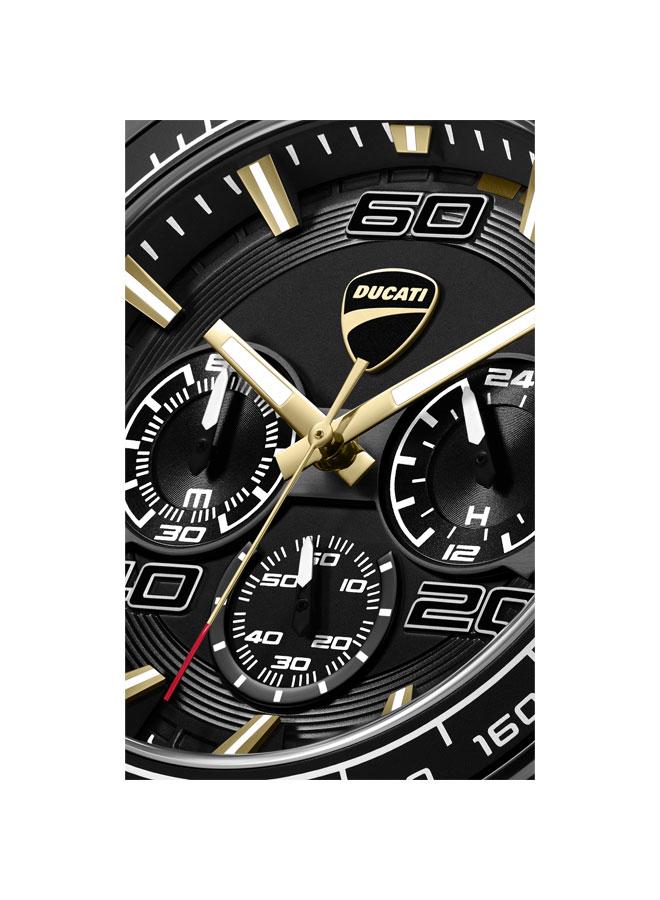 Ducati DT011 Black Dial Black Silicone Strap Chronograph Watch for Men - 44mm - Image 4