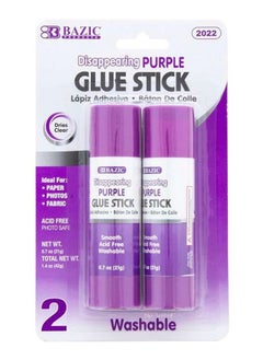 Bazic Washable Disappearing Purple Glue Stick 42g  - Image 1