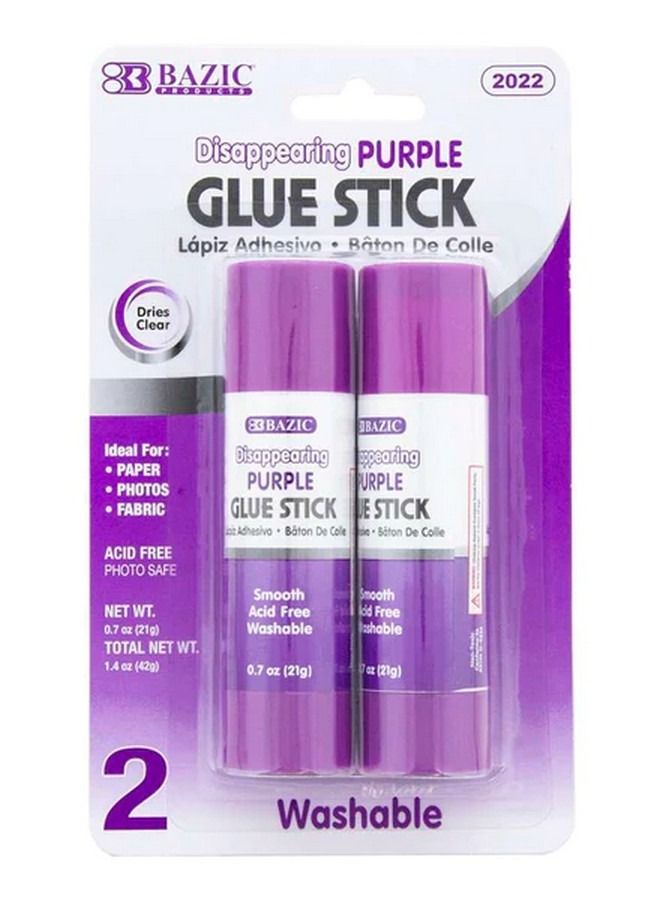 بازيك عصا صمغ أرجوانية تختفي قابلة للغسل 42 جرام - Image 1