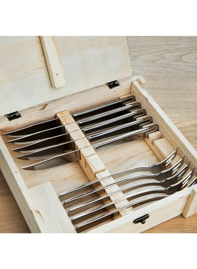 Zwilling سكين وشوكة ستيك، ستانلس ستيل، مجموعة من 12 - Image 4