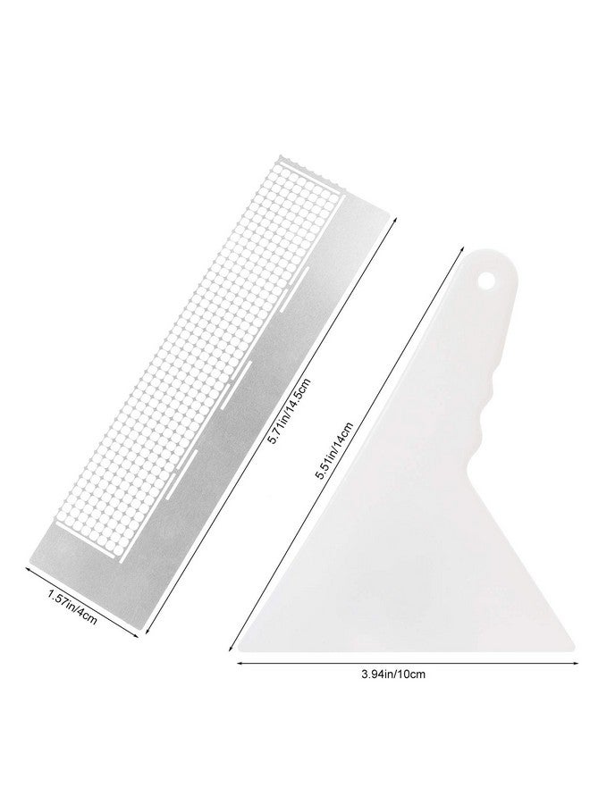 Mwoot 5D Diamond Pasted Painting Ruler and Adjustment Fix Tool, DIY Stainless Steel Diamond Art Painting Mesh Ruler with 360 Blank Grids for Round Drills (141mm Ruler) - Image 3