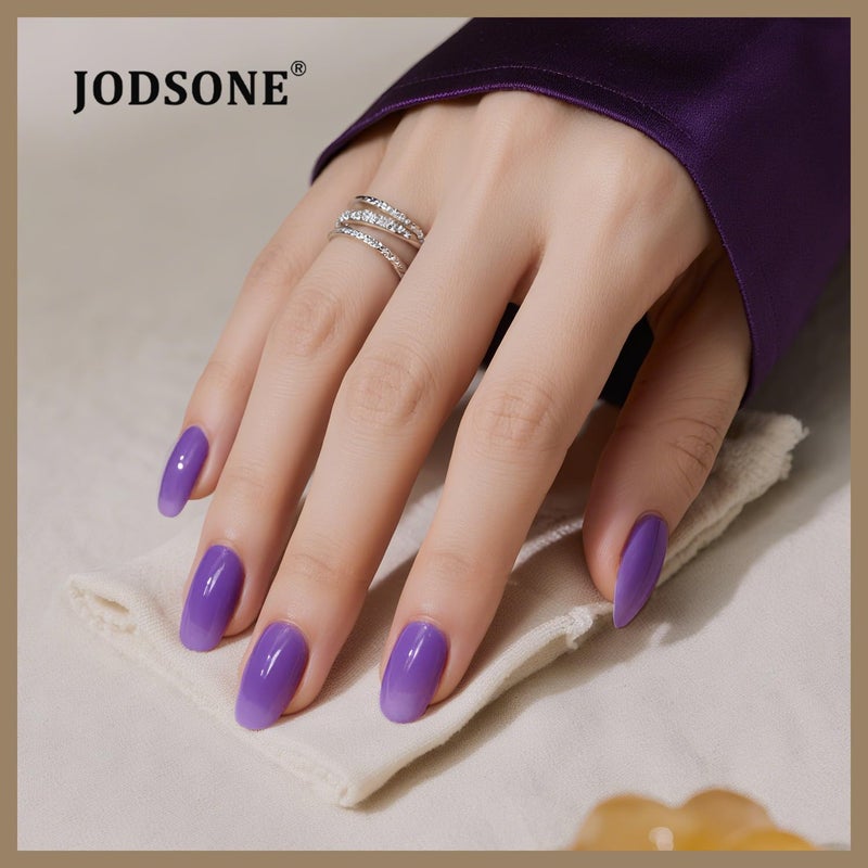 JODSONE Jelly Gel Nail Polish Kit 32 Classic Colors Crystal Transparent High Shine Base & Top Matte Glitter Coat - Image 5