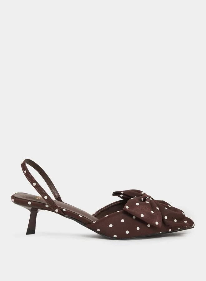 Styli POLKA DOT SLINGBACK SHOE
