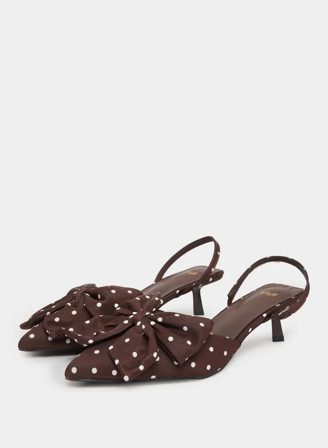 Styli POLKA DOT SLINGBACK SHOE