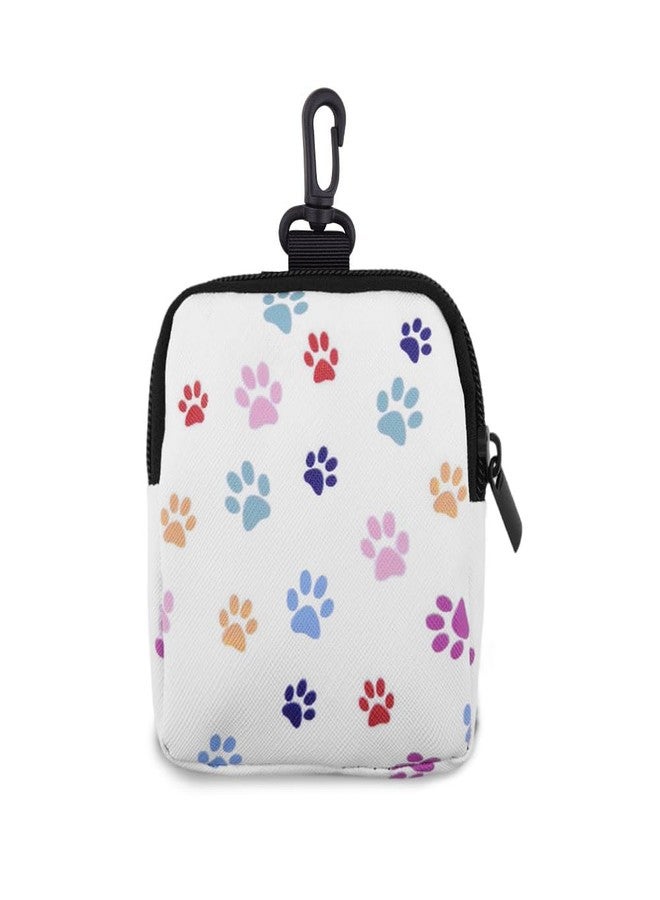 Xiyantiji Mini Coin Pouch for Women Girls Purse Backpack Lipstick Cosmetic Organizer for Pet Lover Owner Pet Paw Pattern Small Change Purse Pouches with Zipper Dog Treat Bags - Image 1