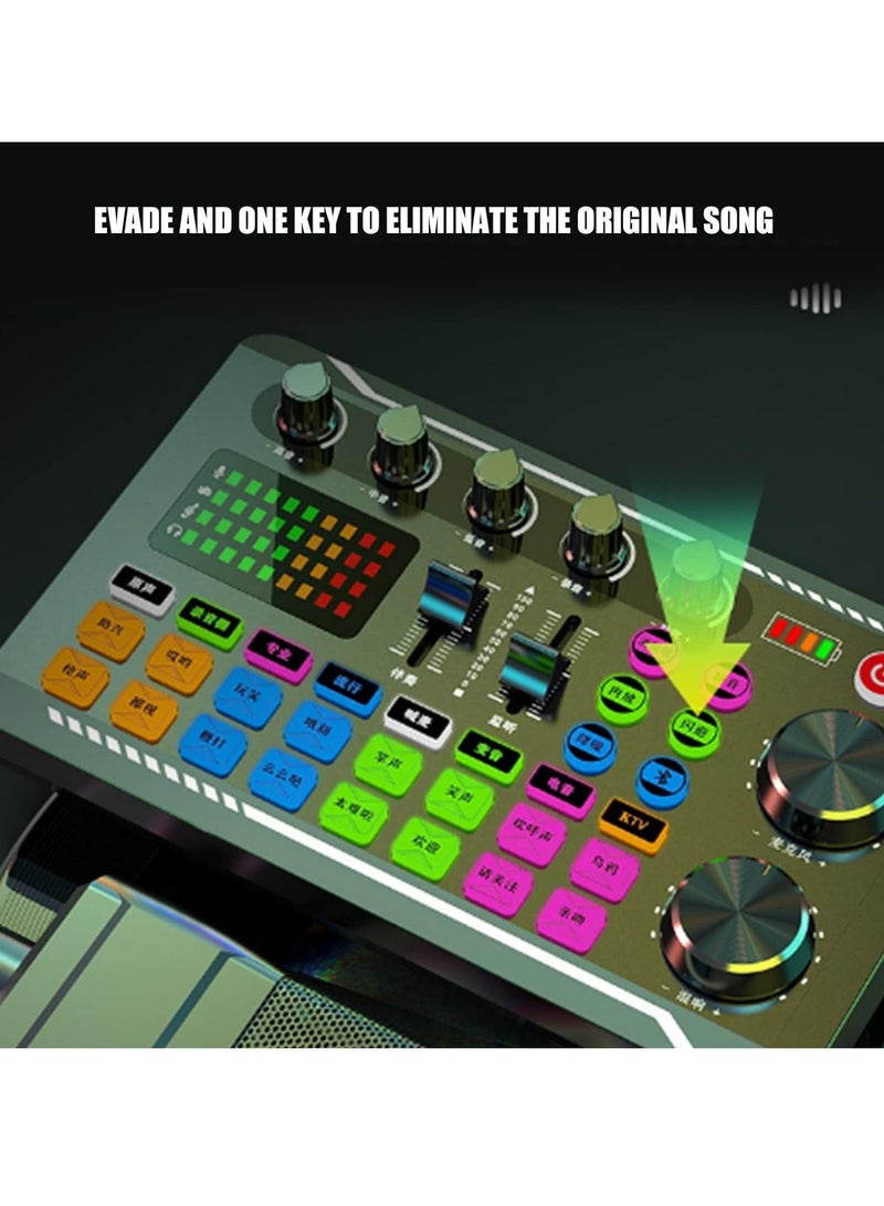 F998 Sound Card Professional Volume Adjustable USB Live Stream Audio Card Adapter - Image 4