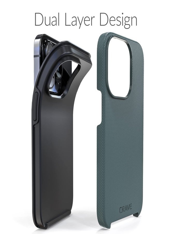 كريف جراب Crave Dual Guard لهاتف iPhone 14 Pro، جراب مزدوج الطبقات مقاوم للصدمات لهاتف Apple iPhone 14 Pro (6.1 بوصة) - أخضر غابي - Image 4