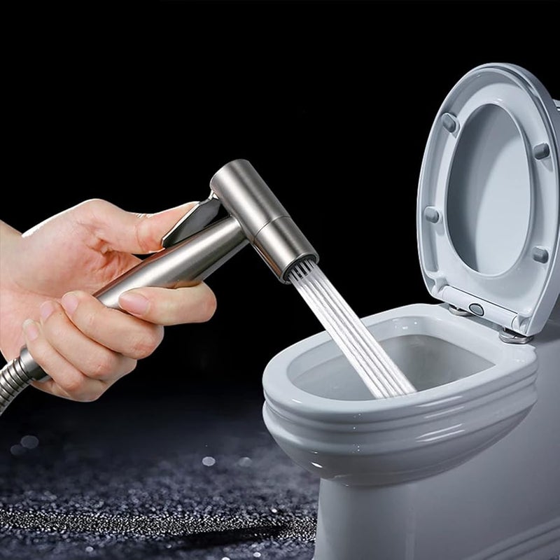 Stainless Steel Handheld Toilet Sprayer with Hose and Bracket Size A - Image 4