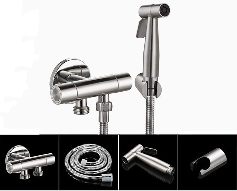 Stainless Steel Handheld Toilet Sprayer with Hose and Bracket Size A - Image 3