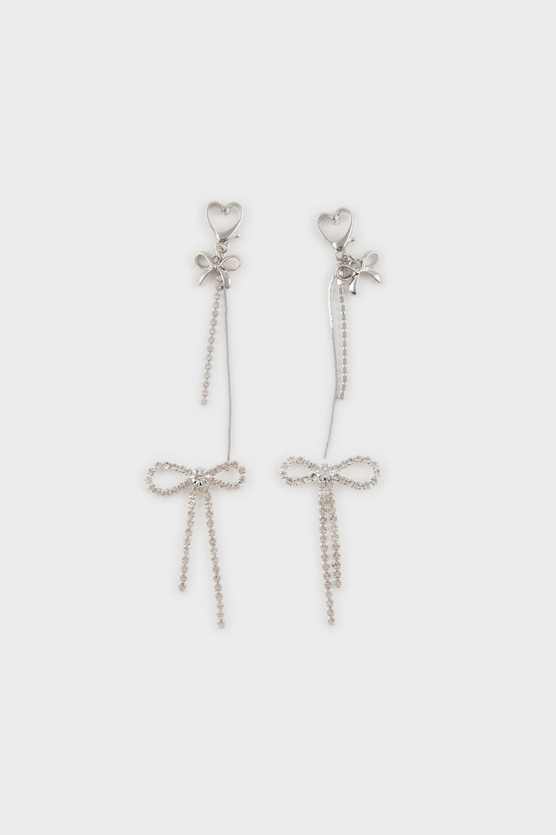 DeFacto Woman 2 Piece Dangling Silver Earrings  - Image 1