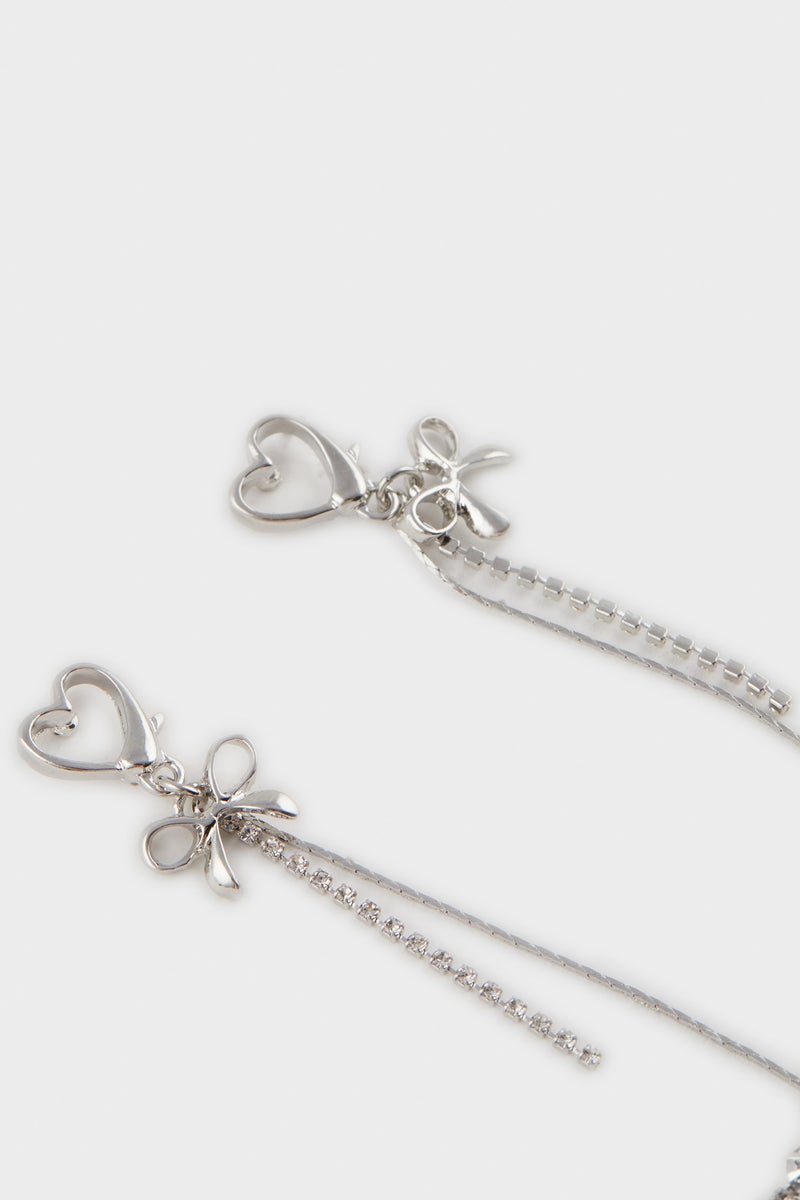 DeFacto Woman 2 Piece Dangling Silver Earrings  - Image 2