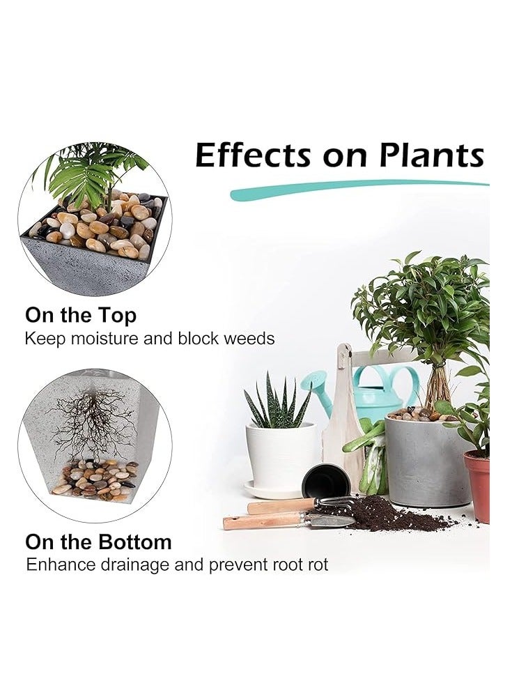 Home zone 5lbDecorative Rocks for Plants and Garden Landscaping Polished River Stone for Outdoor Decor 1-1 3/4 Inch(2.25KG) - Image 4