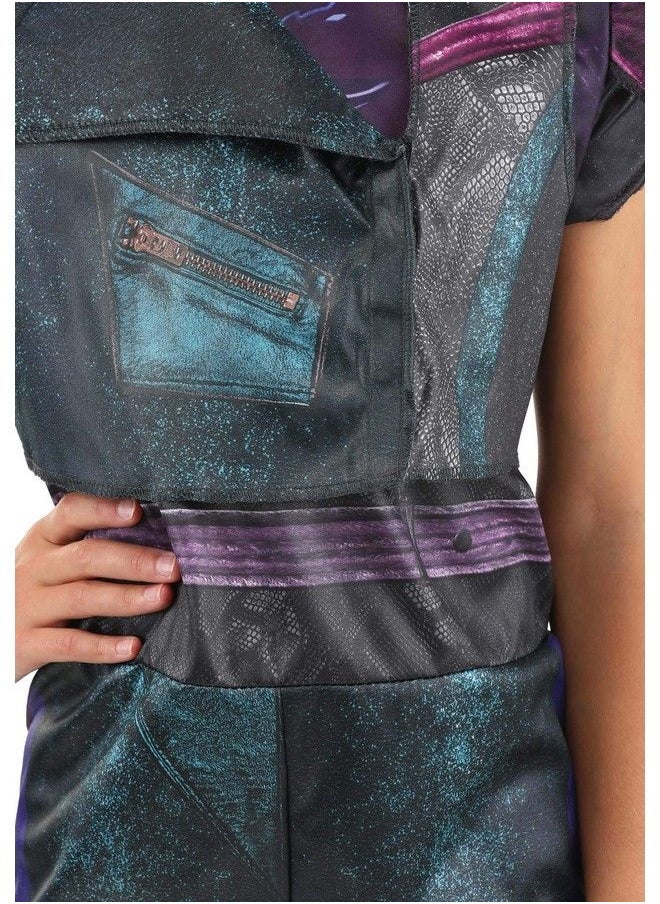 Disguise - Mal Descendants 3 Classic Girls Costume Official Disney Halloween Outfit Kids Size Small (4 6) - Image 1