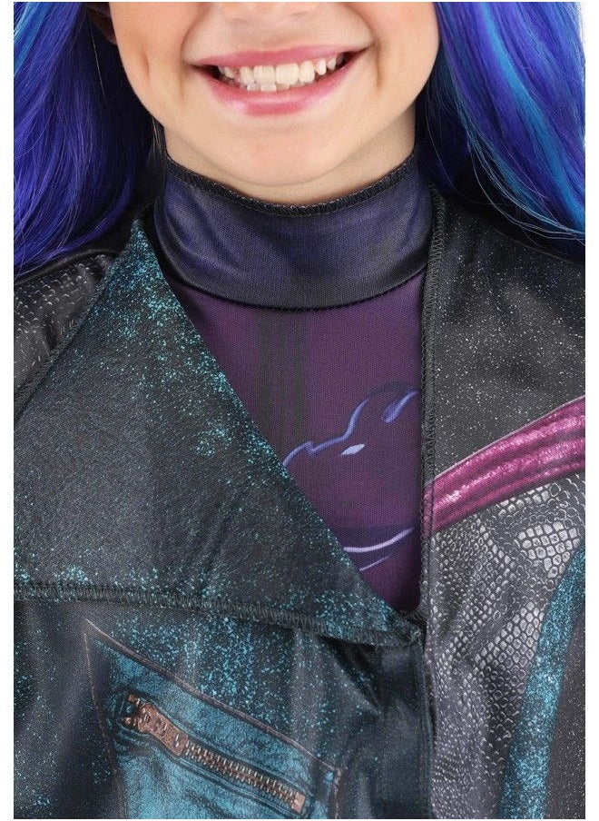 Disguise - Mal Descendants 3 Classic Girls Costume Official Disney Halloween Outfit Kids Size Small (4 6) - Image 1