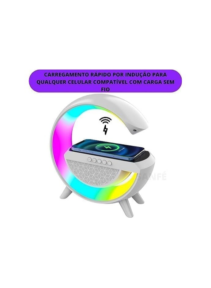 LSMI MARKET Table Lamp Lamp Rgb Smart Bluetooth Speaker Wireles Technology RGB Speaker Speaker Sound Box And Bluetooth Induction Charger Wireless Charging Night Light Ambient - Image 1