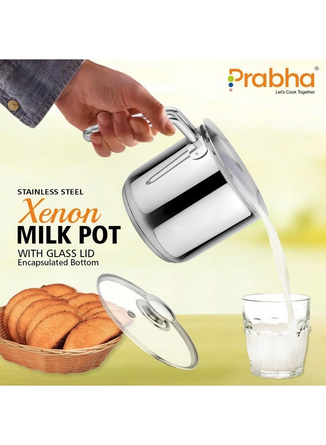 Prabha Stainless Steel Milk Pot 17cm, 2.5 Litre | Induction Compatible | Home & Kitchen Essential - Image 4