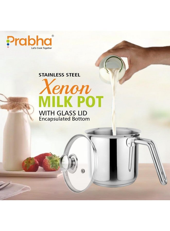 Prabha Stainless Steel Milk Pot 17cm, 2.5 Litre | Induction Compatible | Home & Kitchen Essential - Image 3