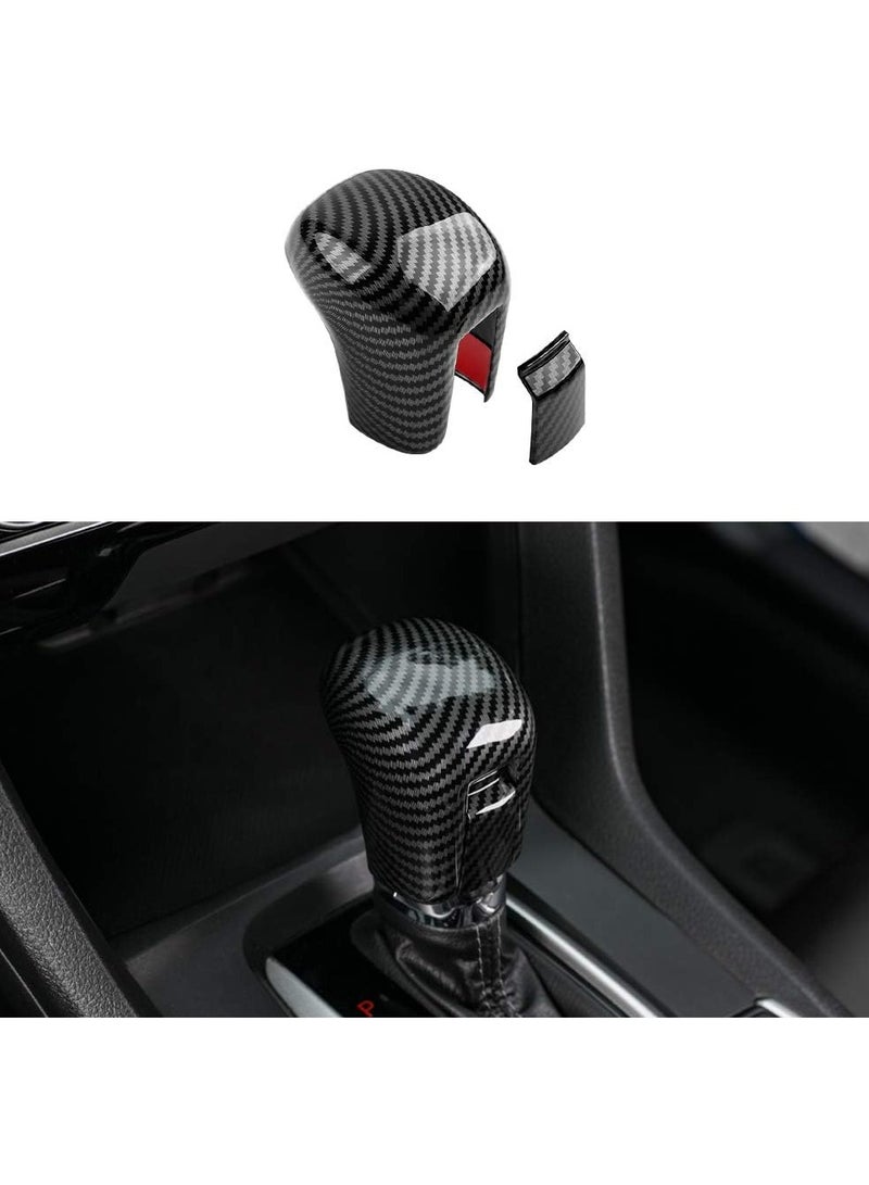 Oasisgalore 10th Gen Honda Civic CVT Automatic Gear Shift Knob Cover – Black Interior Accessory (Fits 2016 2017 2018 2019 2020 2021 Models)  - Image 1