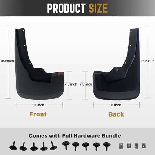 RMOURTEKK Mud Flaps Compatible with Dodge Ram 2025 2024 2019-2023 Ram 1500 (New Body Style) with OEM Fender Flares Custom Front Mud Guard Set (2pcs-Set)（Except TRX Edition） - Image 4