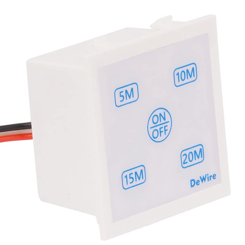 DeWire Auto Cut Off Timer Switch for Water Motor Pump, Water Heater, Exhaust Fans,Mosquito Repellent,Chargers,Room Heaters and Lighting Loads up to 10 AMPS (Modular Fitting)(5, 10, 15, 20 Mins) - Image 1
