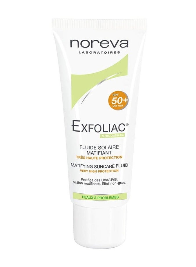 Noreva Exfoliac Sunscreen Fluid for Oil Skin SPF50 + 40ml - Image 1