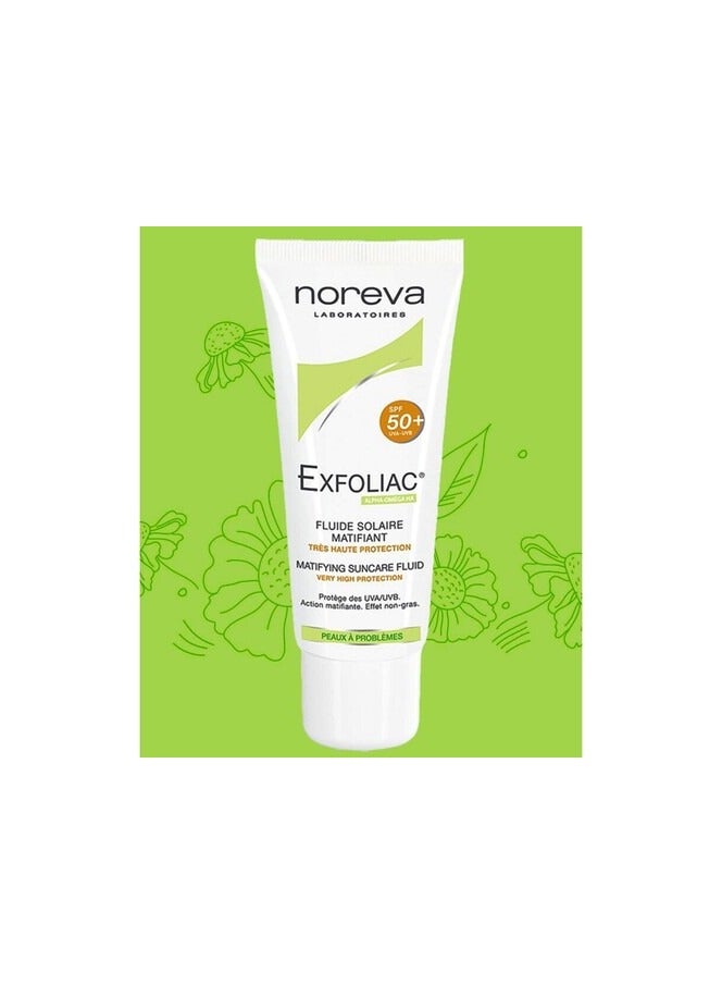 Noreva Exfoliac Sunscreen Fluid for Oil Skin SPF50 + 40ml - Image 2