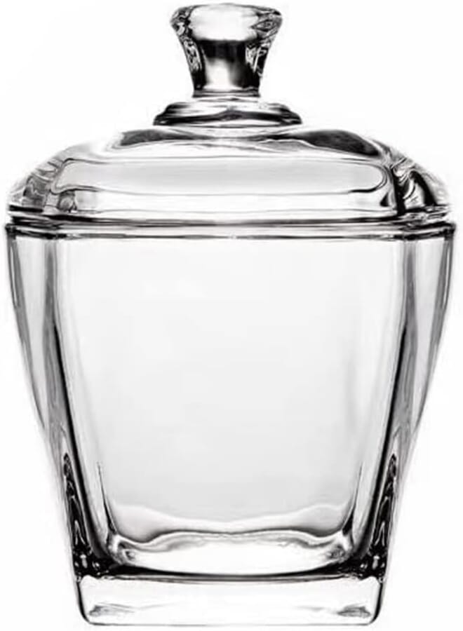 123Arts Glass Sugar Bowl Spice Jar Seasoning Pot Storage Snack Jar with Lid,8oz,240ml