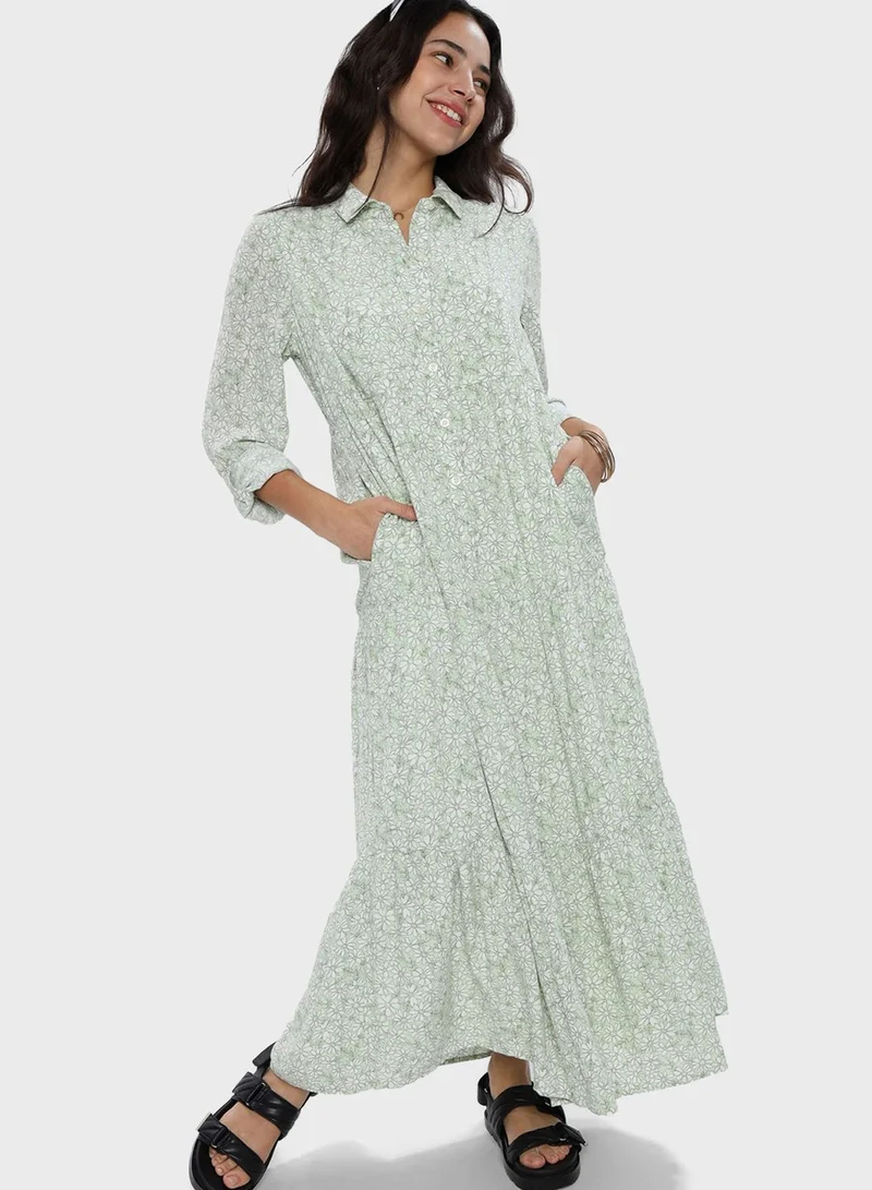 امريكان ايجل Button Detail Shirt Dress