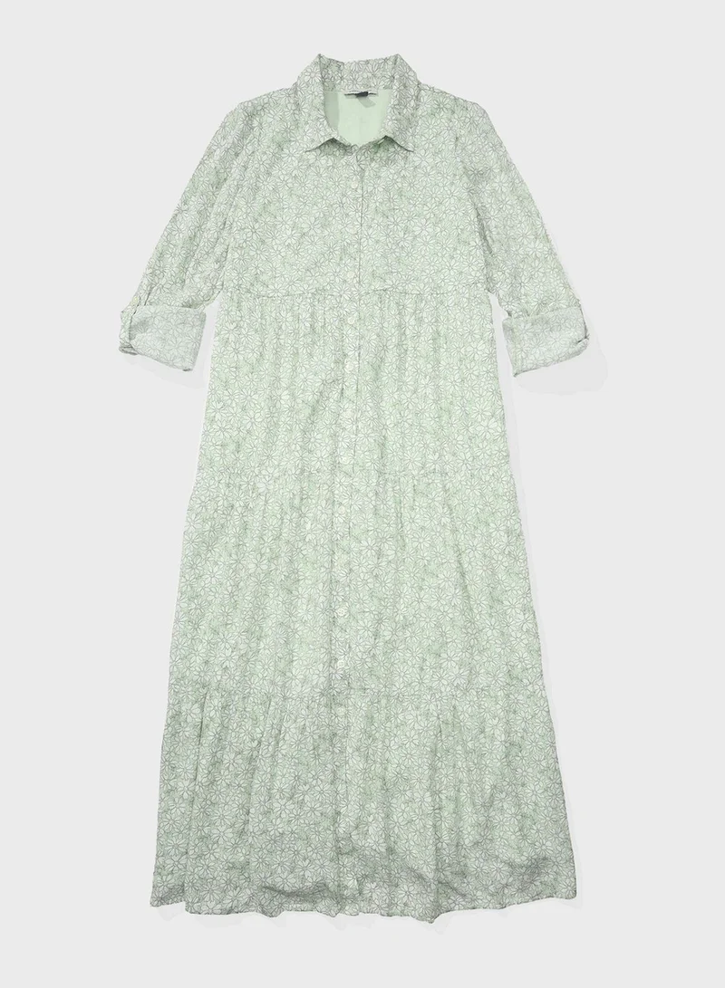 امريكان ايجل Button Detail Shirt Dress