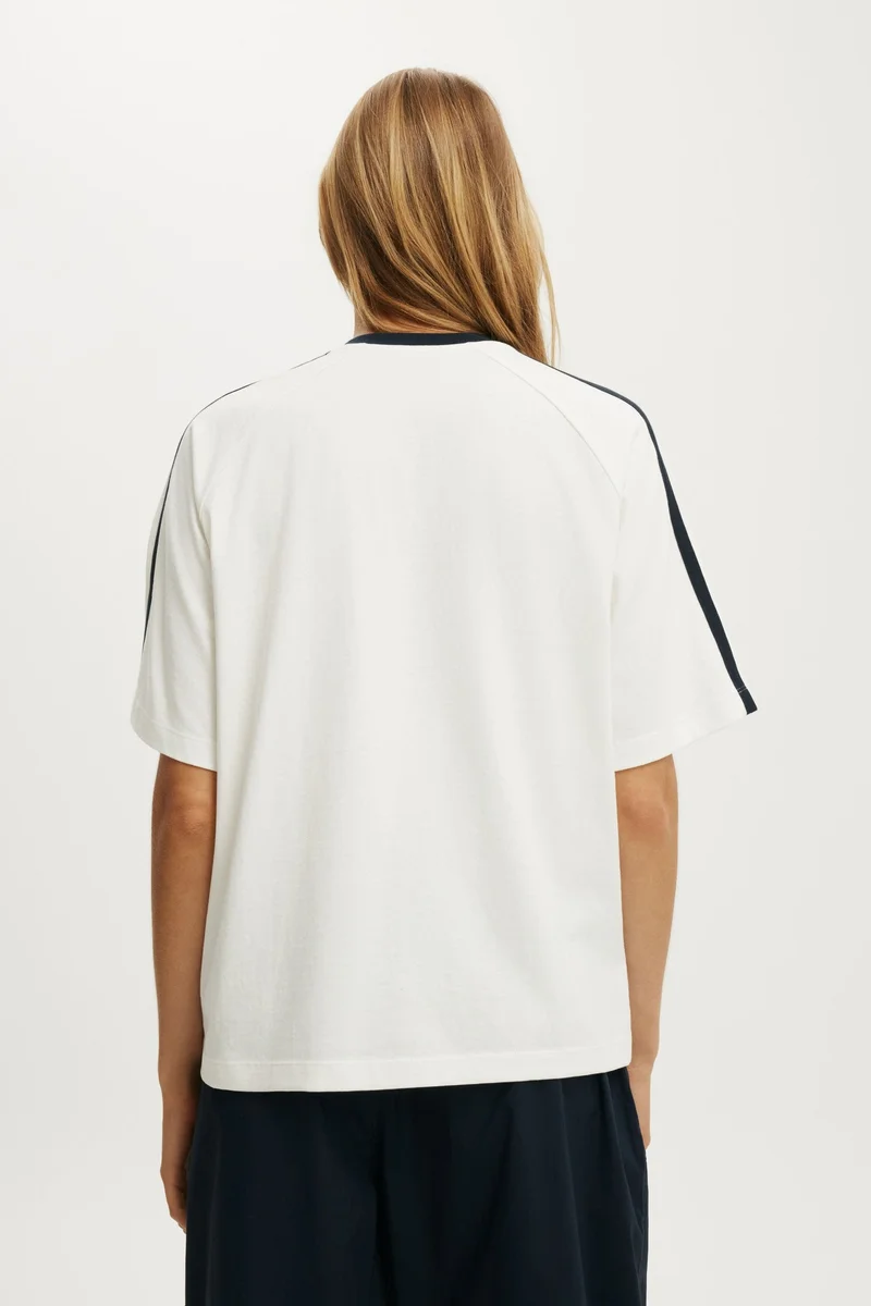 Cotton On  Vneck Oversized Raglan Graphic Tee for Women | Best Price UAE