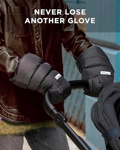 7 A.M 7AM Enfant Stroller Warmmuffs Gloves - Anti-Freeze Stroller Mittens for Handlebars, Water Repellent Hand Warmer Muff for Cold Weather, Plush Lined Stroller Warmmuffs | Winter Stroller Accessories - Image 2