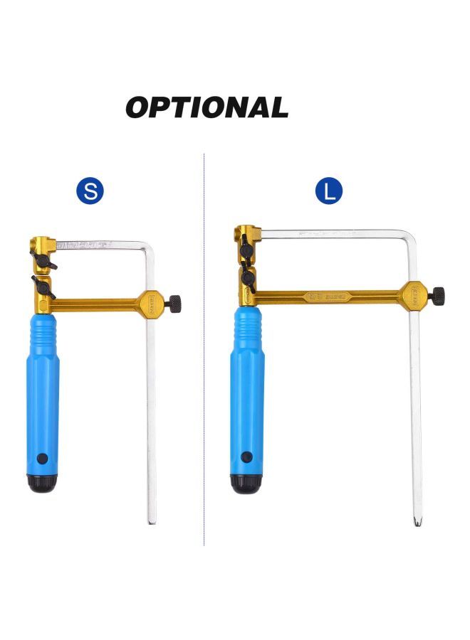 NIBEMINENT Adjustable U-Shaped Handsaw Blue/Gold/Silver 280millimeter  - Image 4
