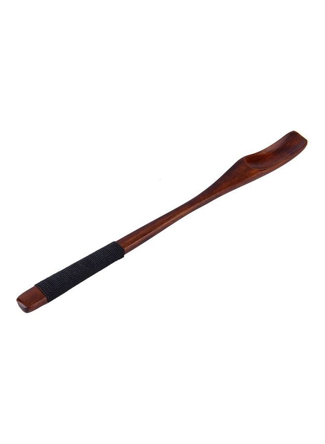 NIBEMINENT Wooden Sugar Eating Spoon Long Handle Brown  - Image 1