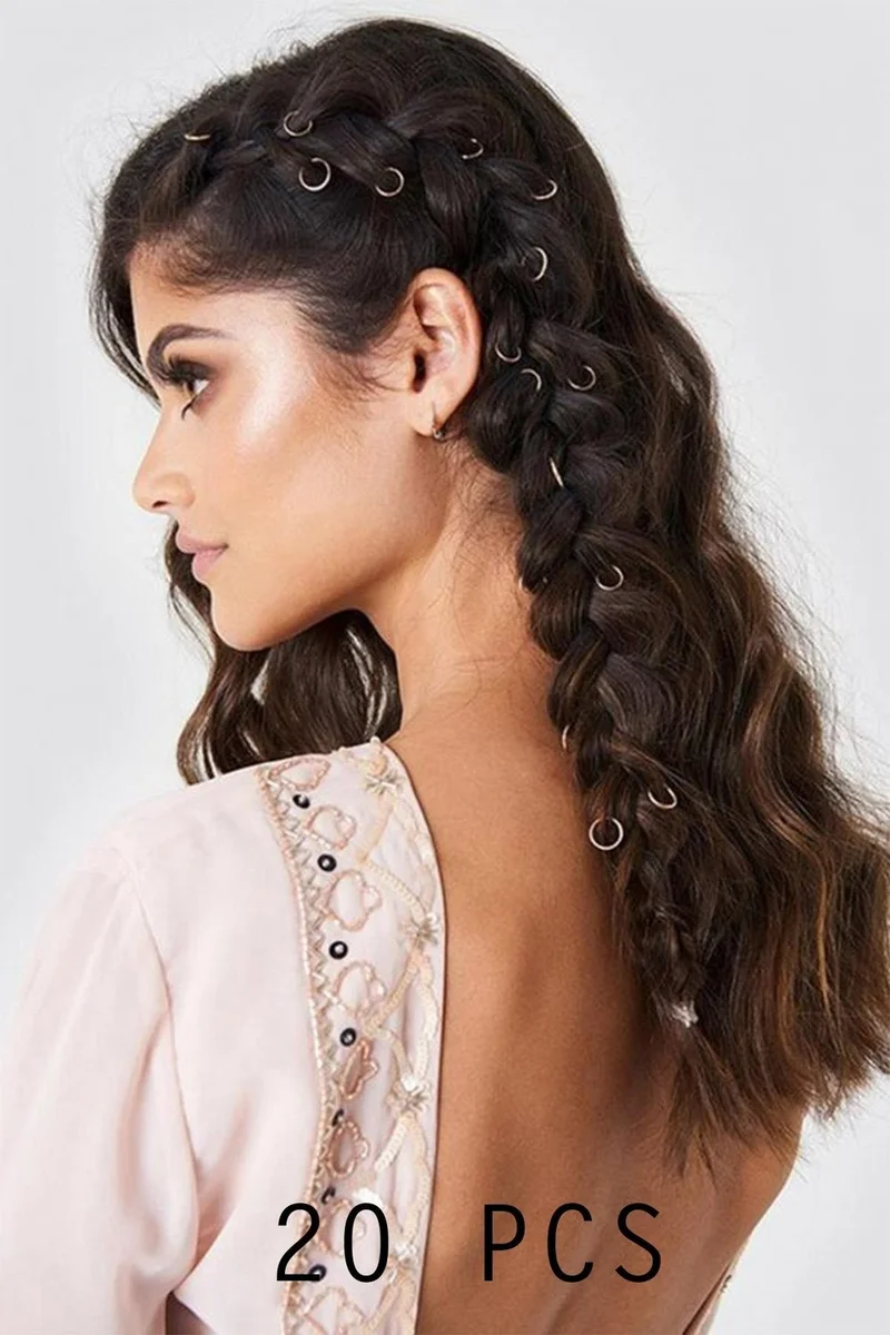 Bahels 20-Piece Gold Hair Earring Clasp Set