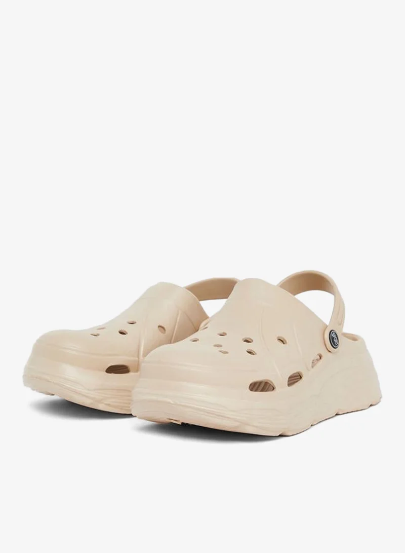 Styli Women Beige Comfort Clogs