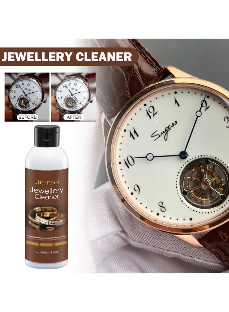 JUE-FISH Jewelry Cleaner for Gold Silver Diamond Rings Necklaces Watch Dials Rust Removal and Care - Image 2