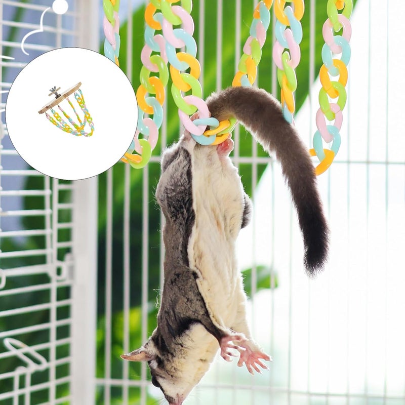 ordinarYone Multifunctional Sugar Gliders Climbing Toy Rotating for Exercise and Exploration Safe Entertainment Chain for Small Pet - Image 2