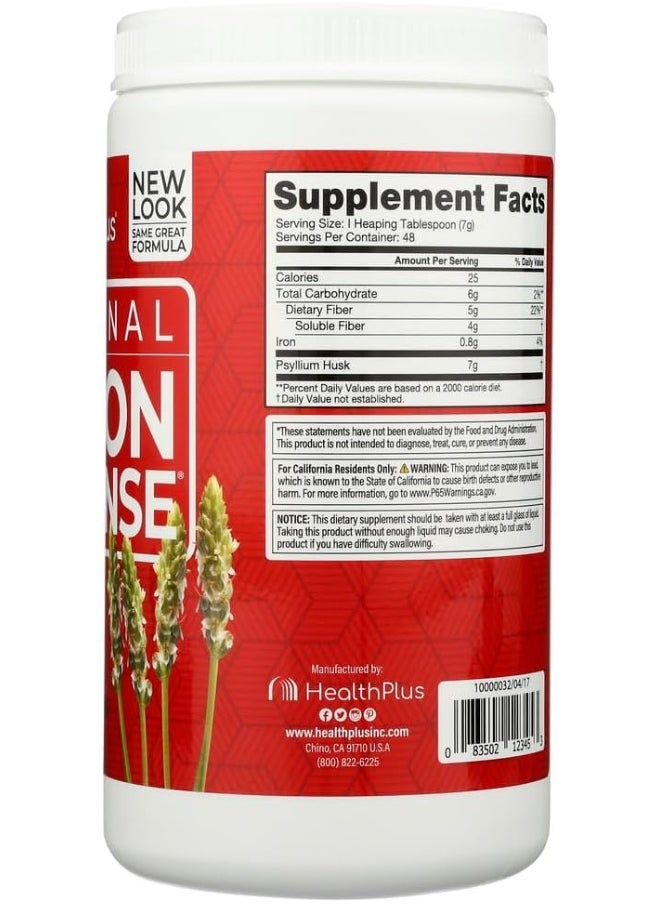 Health Plus Health Plus Colon Cleanse Powder, Natural Flavor 12 Oz Pack Of 5  - Image 4