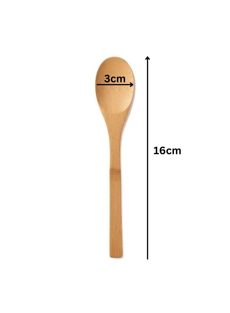 Liying 6Pcs Long Wooden Spoons, Wooden Spoon for Cooking, Kitchen Soup Mixing Baking - Image 3