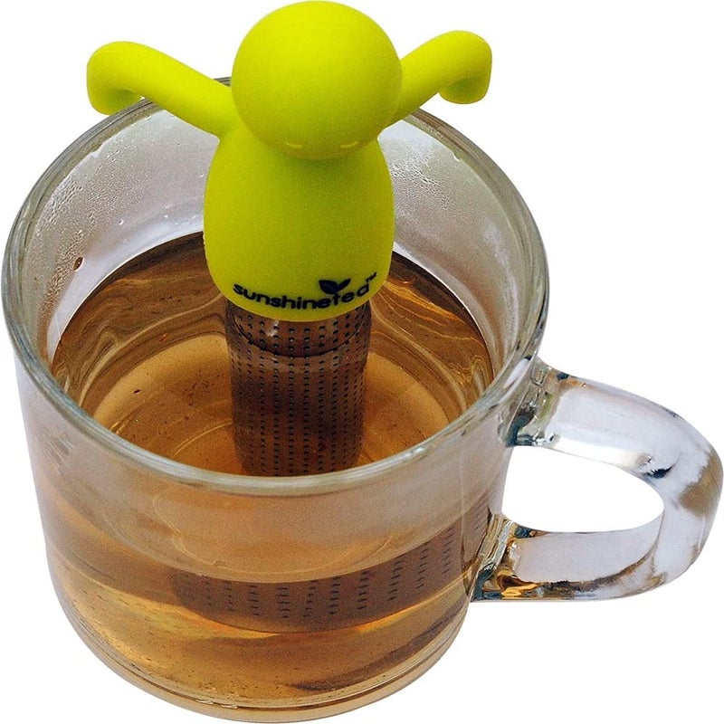Sunshine Tea TEA GIFT BOX OF 2 - 40GM. JAR'S WITH TEA INFUSER ( Flavours in this Box : Tulsi Cough & Cold Tea and Ayurvedic Digestion Tea ) ( Infuser : - Food Grade, Green Color, Silicon Top & Food Grade Stainless Steel Bottom ) - Image 5