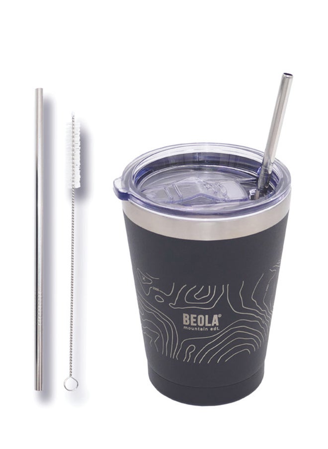 BEOLA Insulated Coffee Mug Travel Tumbler - 350ml, Mountain Black  - Image 2