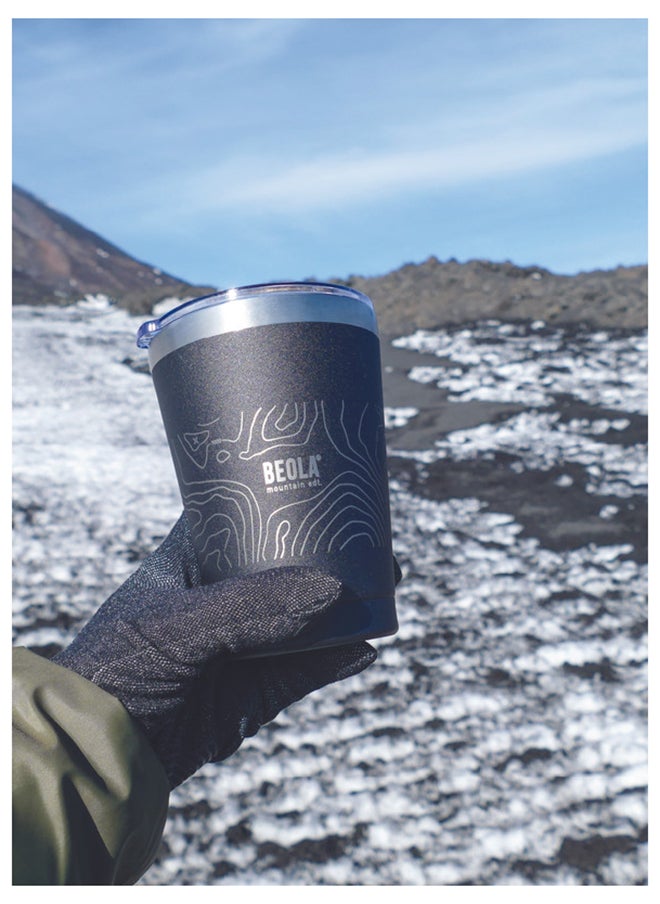 BEOLA Insulated Coffee Mug Travel Tumbler - 350ml, Mountain Black  - Image 5
