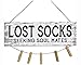 1 KINGO 1 KINGO Vintage Wall Pediments, Rustic Wooden Texture Hanger, Bathroom Lost Socks Decorative (Wood B, 16x6.5inch)  - Image 2